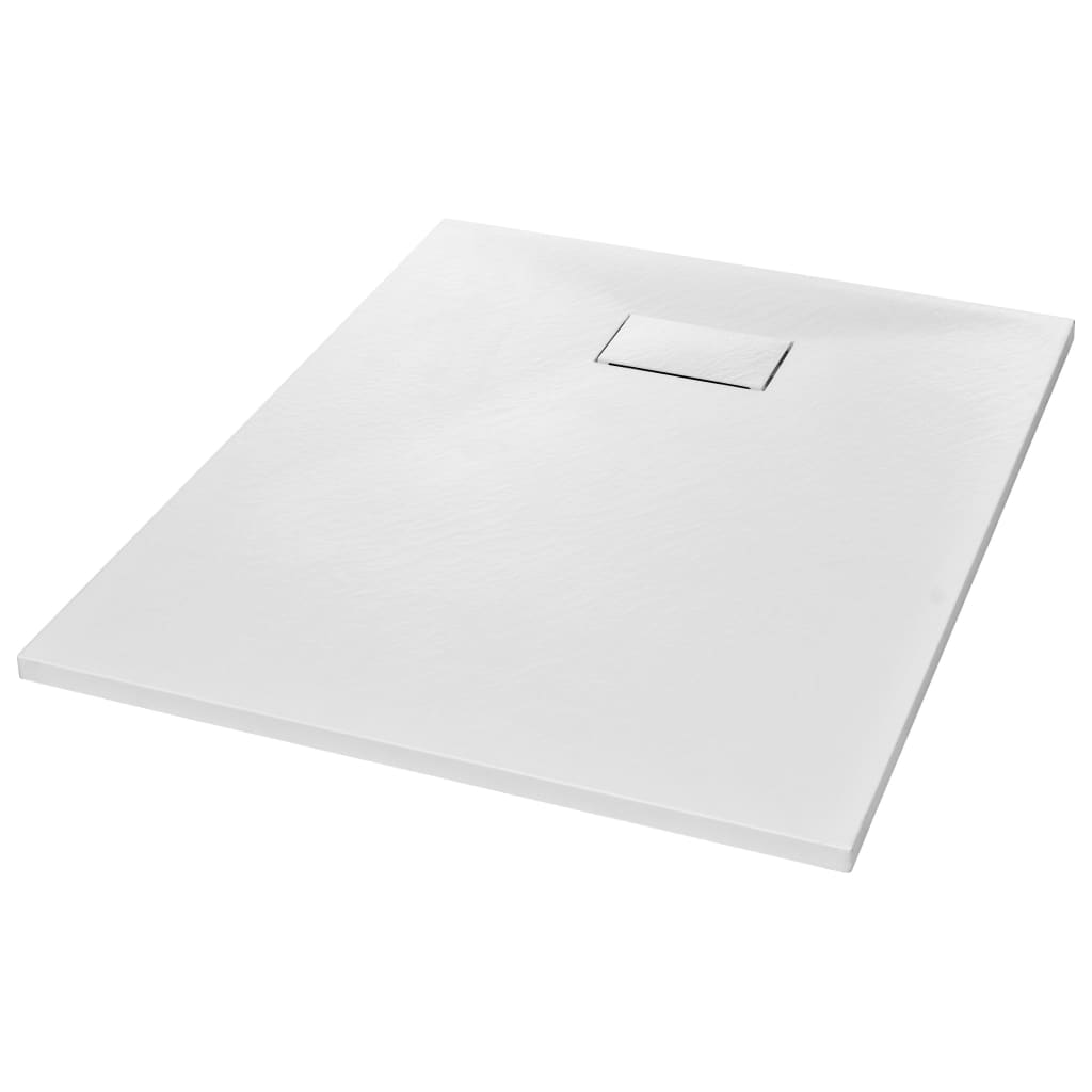 Plato de ducha SMC blanco 100x80 cm vidaXL