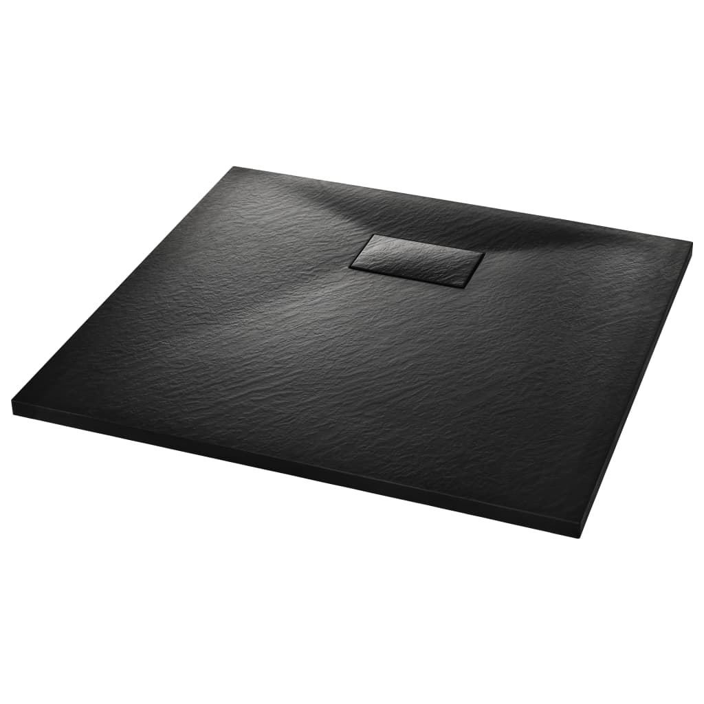 Placa de chuveiro SMC preto 90x80 cm