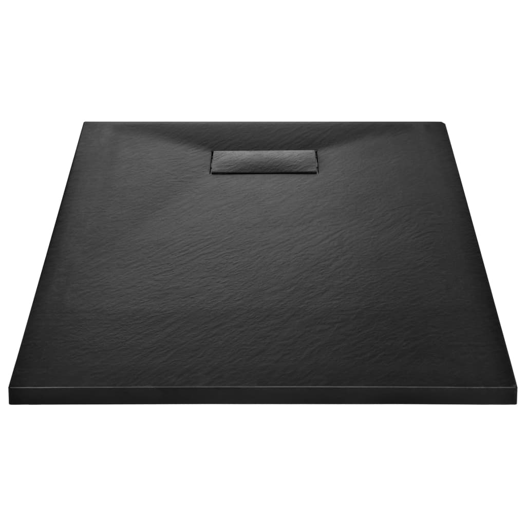 Plato de ducha SMC negro 100x80 cm vidaXL