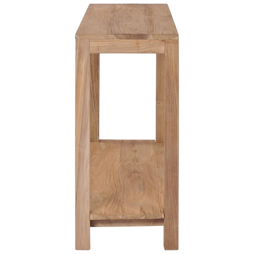 Mesa consola de madera maciza de teca 120x35x75 cm - Vetonek