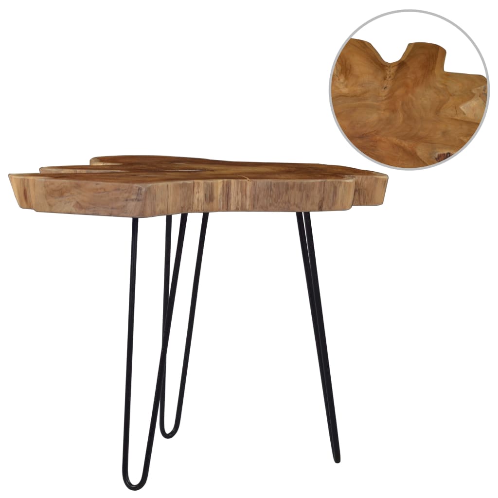 Vetonek Mesa de centro de madera de teca (60-70)x45 cm