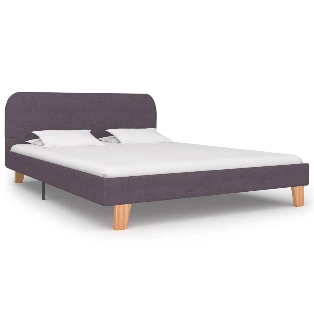 Vetonek Estructura de cama sin colchón tela taupe 135x190 cm