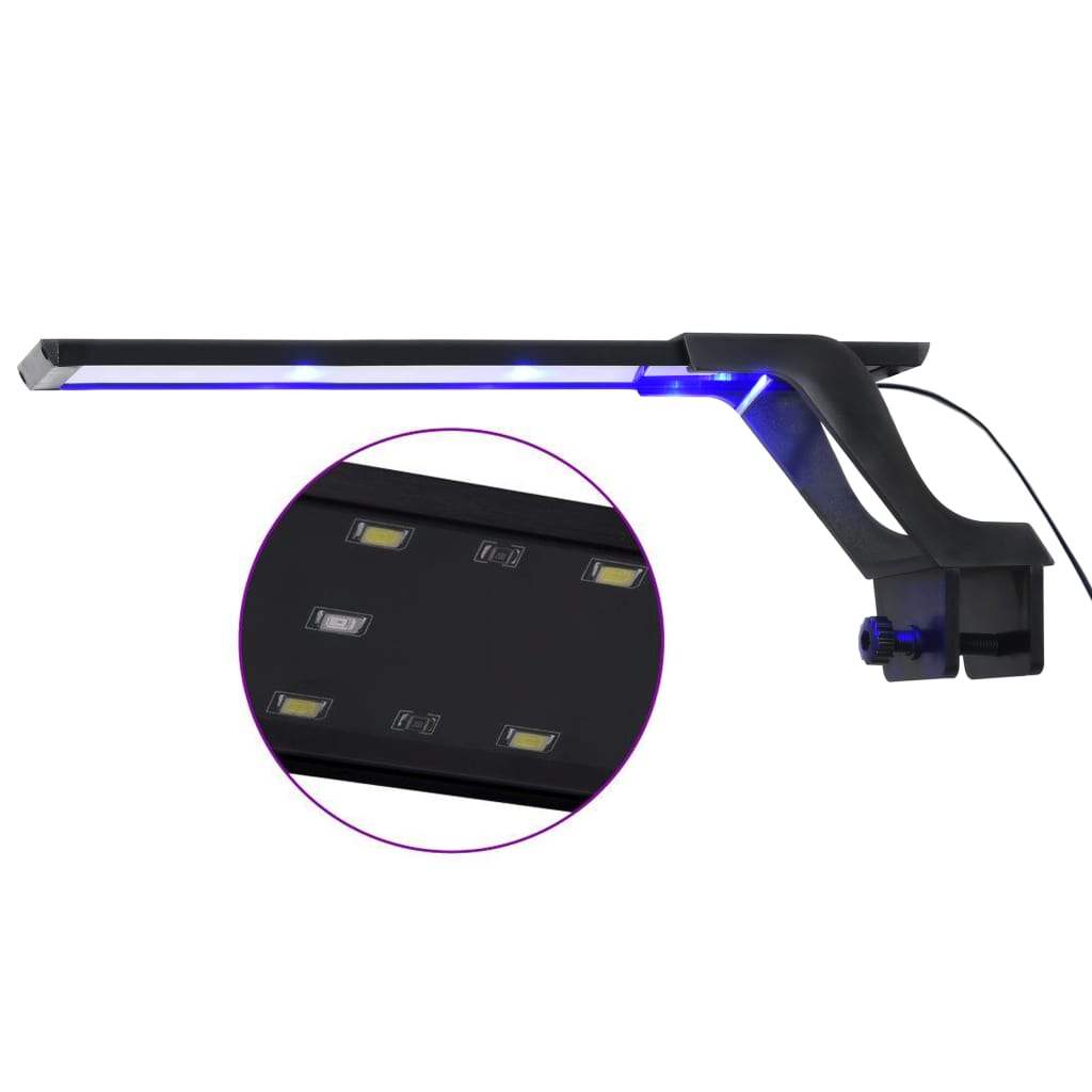 Vetonek Luz LED para acuario con abrazadera azul y blanco 35-55 cm