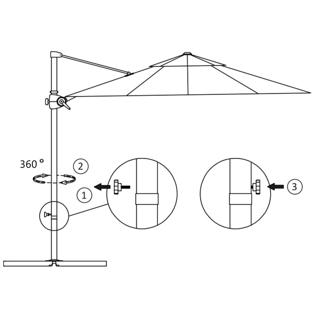 Garden umbrella with portable sand