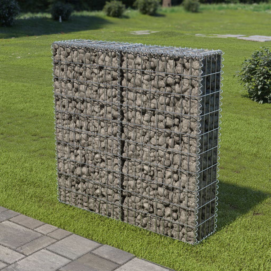 Vetonek Muro de gaviones con cubiertas acero galvanizado 100x20x100 cm