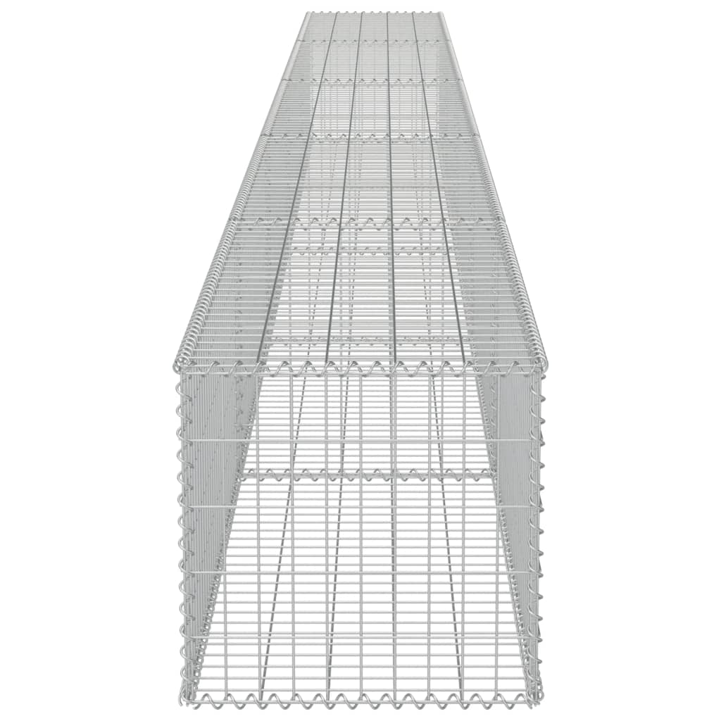 Muro de gaviones con cubiertas acero galvanizado 600x50x50 cm vidaXL