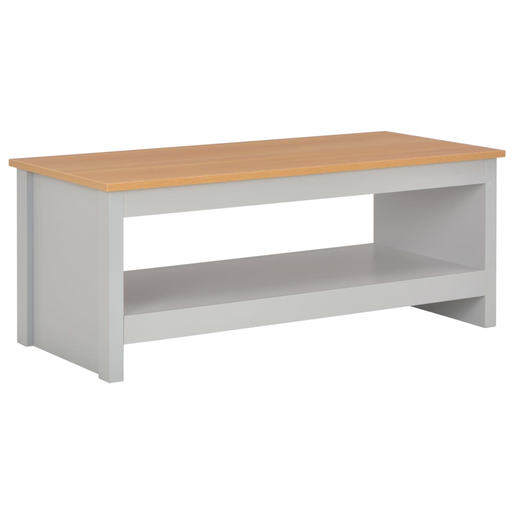 Vetonek Mesa de centro gris 105x47x42 cm