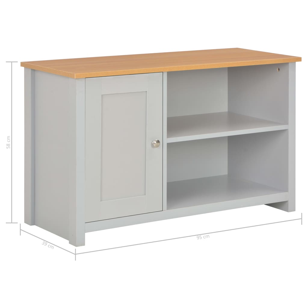 Mueble para el televisor gris 95x39x58 cm