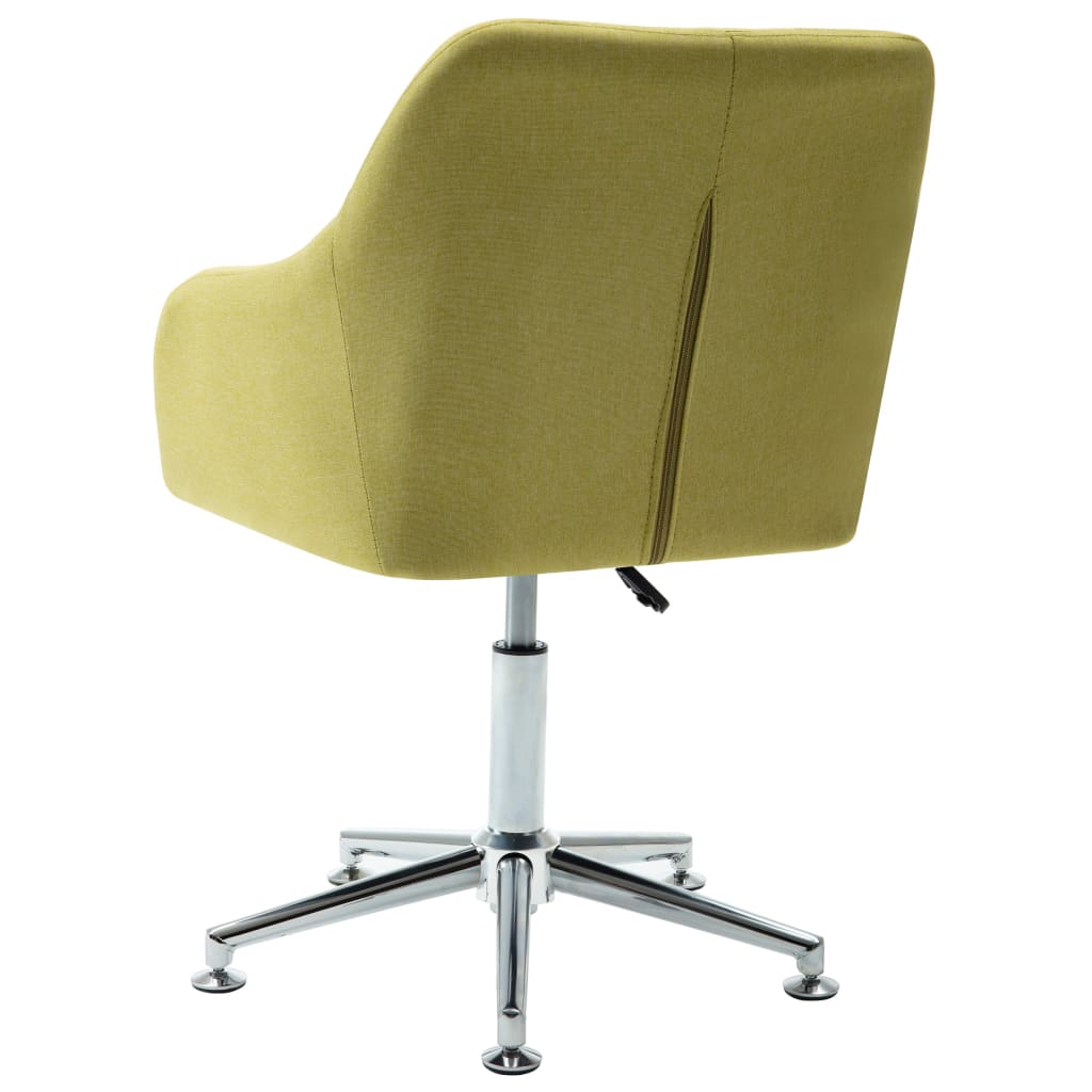 Silla de comedor giratoria tela verde vidaXL