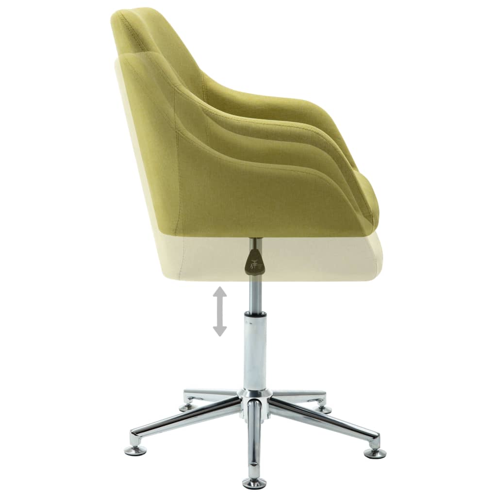 Silla de comedor giratoria tela verde vidaXL