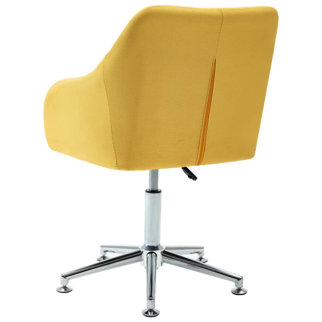 Silla de comedor giratoria tela amarillo vidaXL