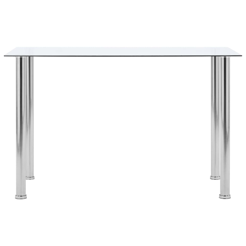 Mesa de comedor vidrio templado transparente 120x60x75 cm vidaXL