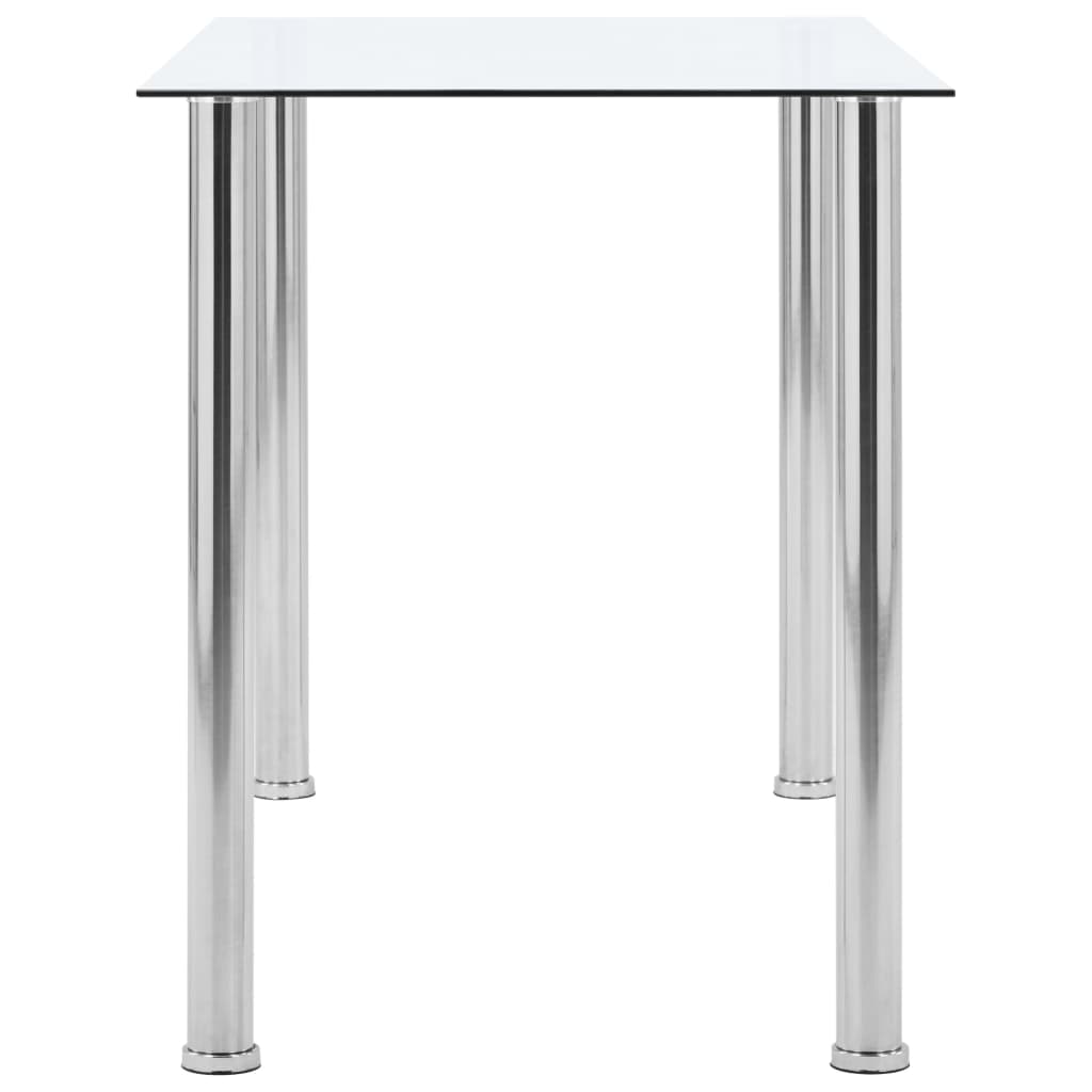 Mesa de comedor vidrio templado transparente 120x60x75 cm vidaXL