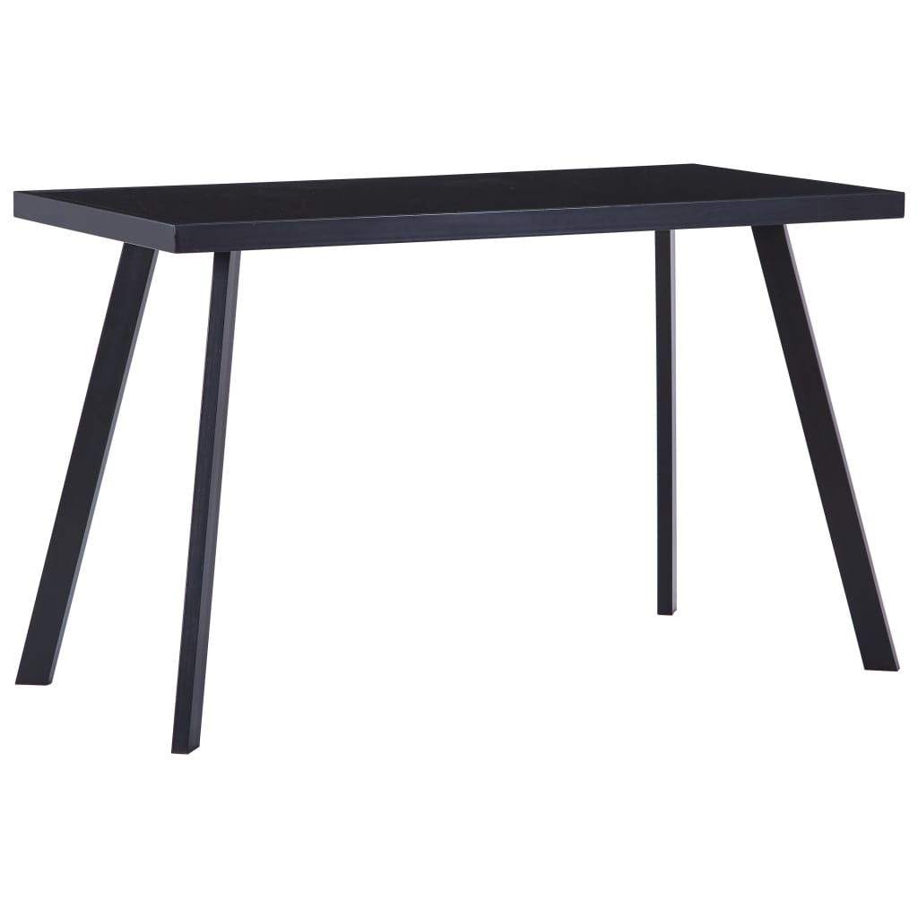   Vetonek Mesa de comedor de vidrio templado negro 120x60x75 cm