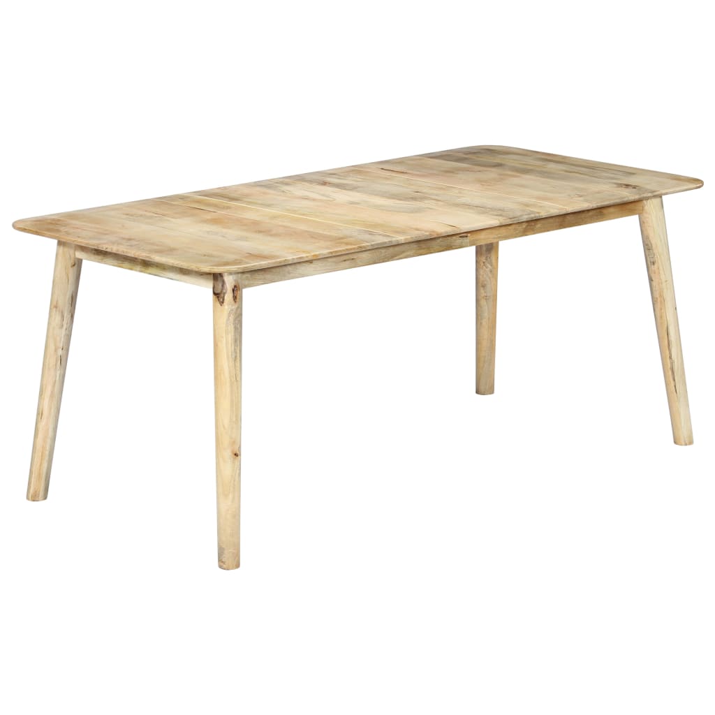 Vetonek Mesa de comedor de madera maciza de mango 180x90x76 cm