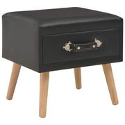 Vetonek Tables de chevet 2 unités 40x35x40 cm cuir synthétique noir