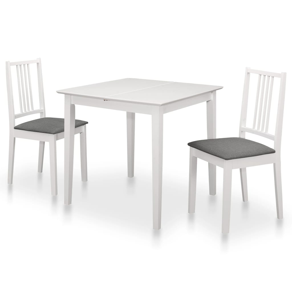 Vetonek Juego de muebles de comedor 3 piezas MDF blanco