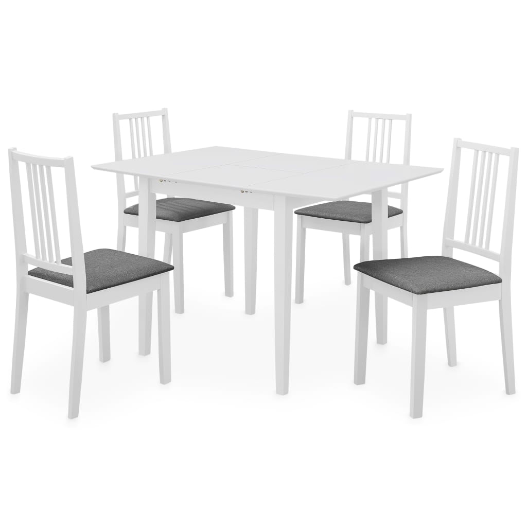 Vetonek Juego de muebles de comedor 5 piezas MDF blanco