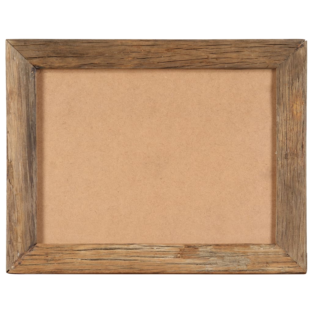 Fotorahmen 2 UDs recyceltes Holz und Glas 34x40 cm