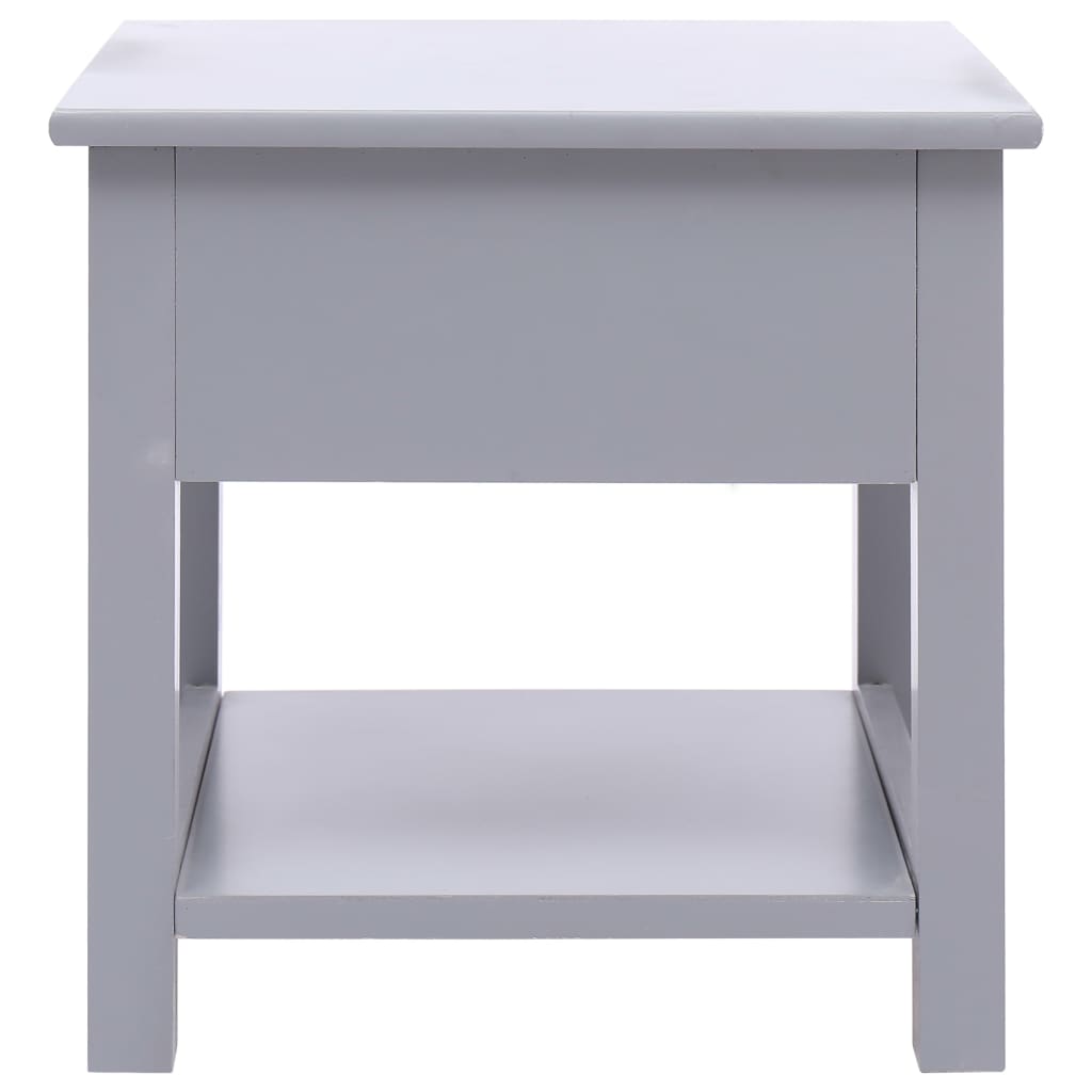 Mesa auxiliar madera de Paulownia gris 40x40x40 cm