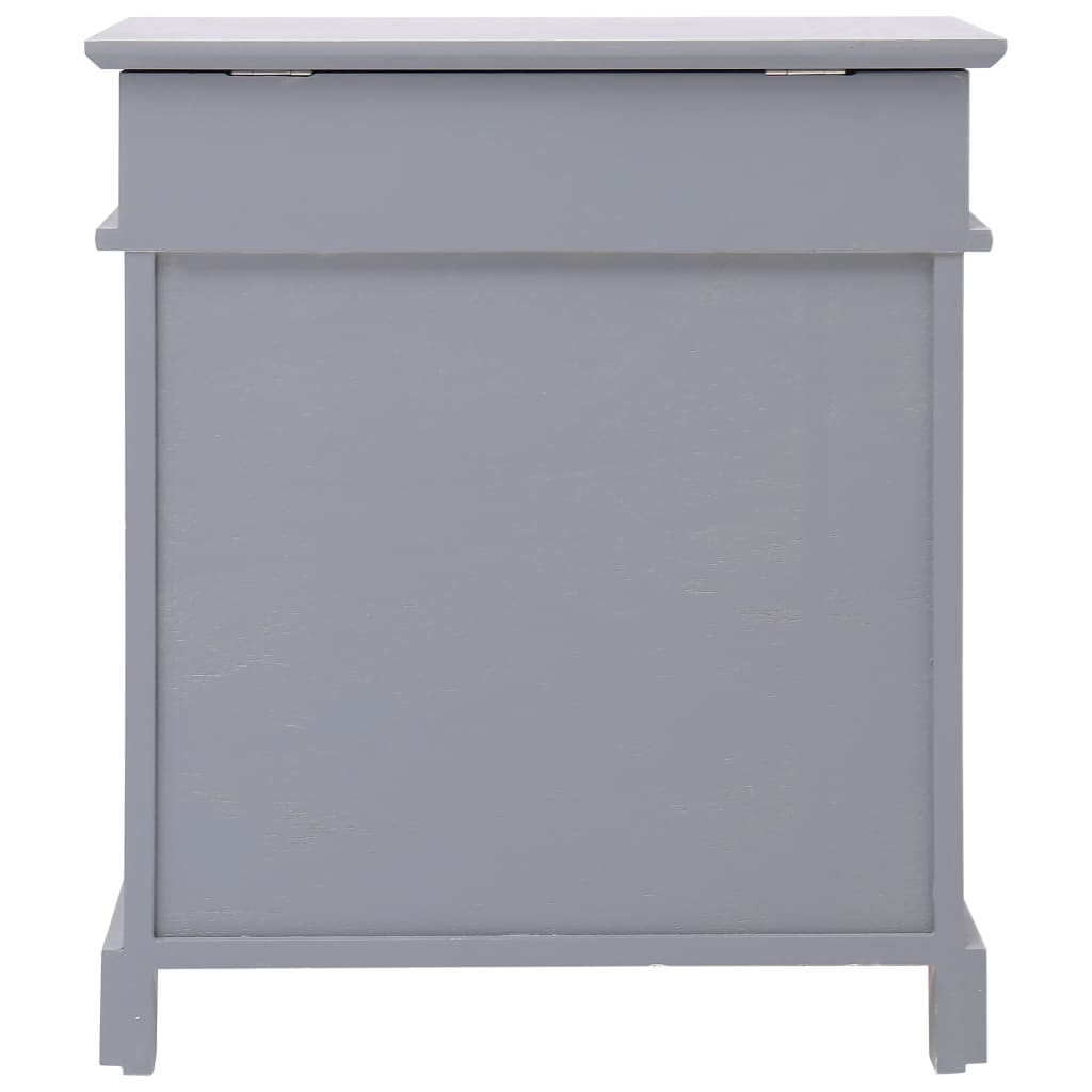 Grigio Paulownia Wooden Zapatero Mobili 50x28x58 cm