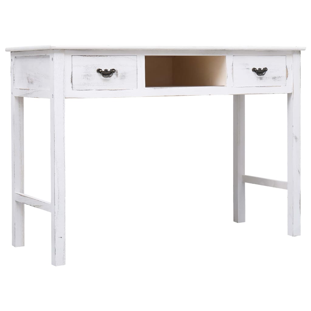 Ancient White Wooden Console Table 110x45x76 cm