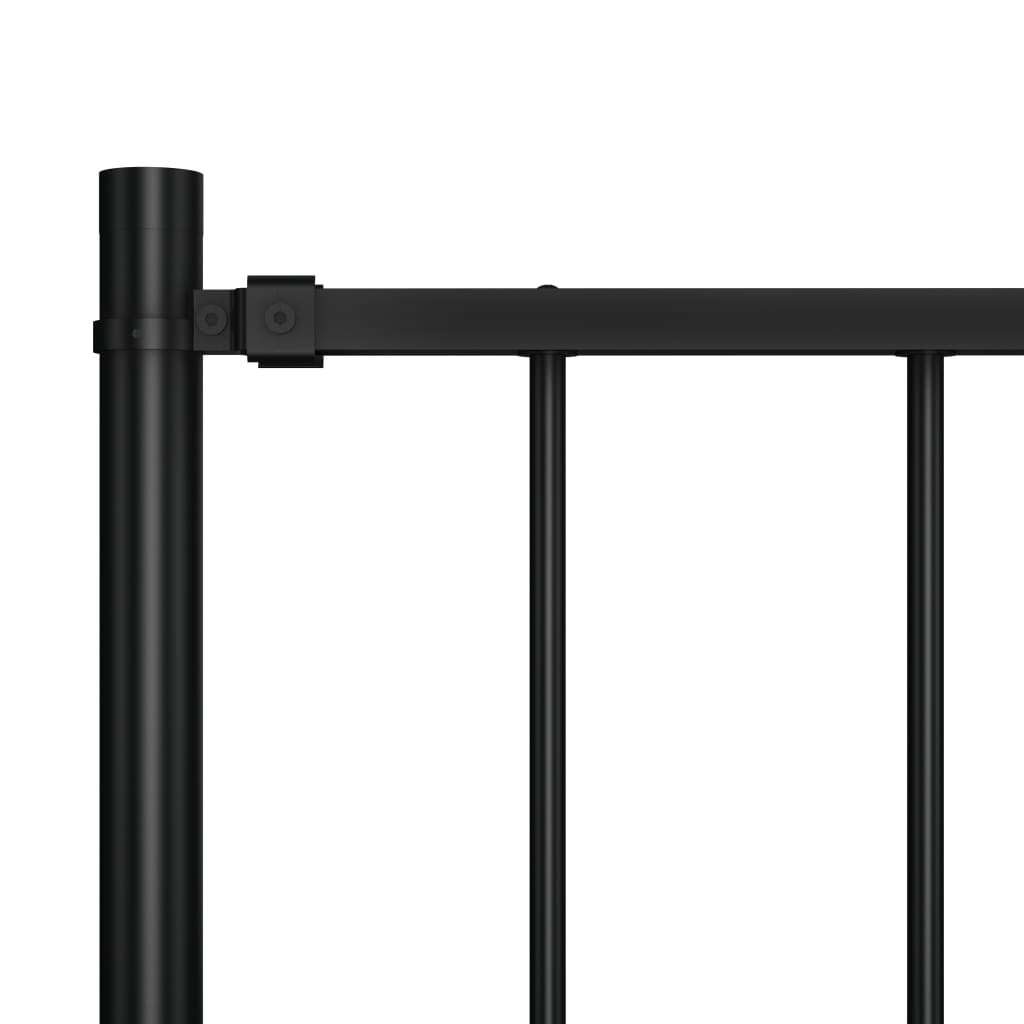 Valla -Panel und Stahlpfosten Beschichtung Schwarzpulver 1.7x0,75 m