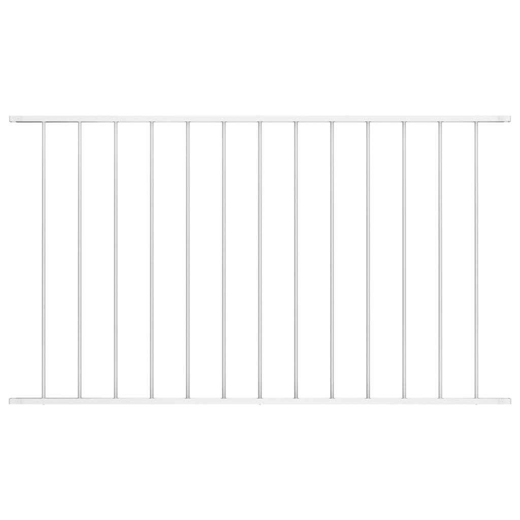 Vetonek Panel de valla con acero recubrimiento polvo blanco 1,7x1,25m