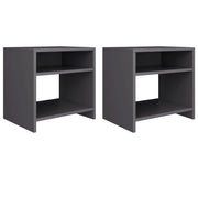 Tables de chevet 2 pcs contreplaqué gris 40x30x40 cm V1758 Vetonek