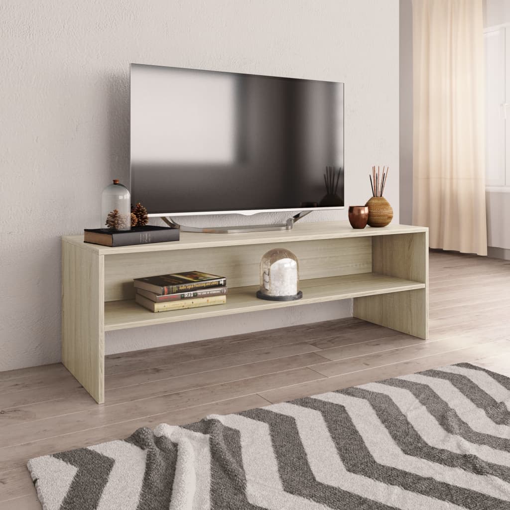 Vetonek Mueble de TV madera contrachapada roble Sonoma 120x40x40cm