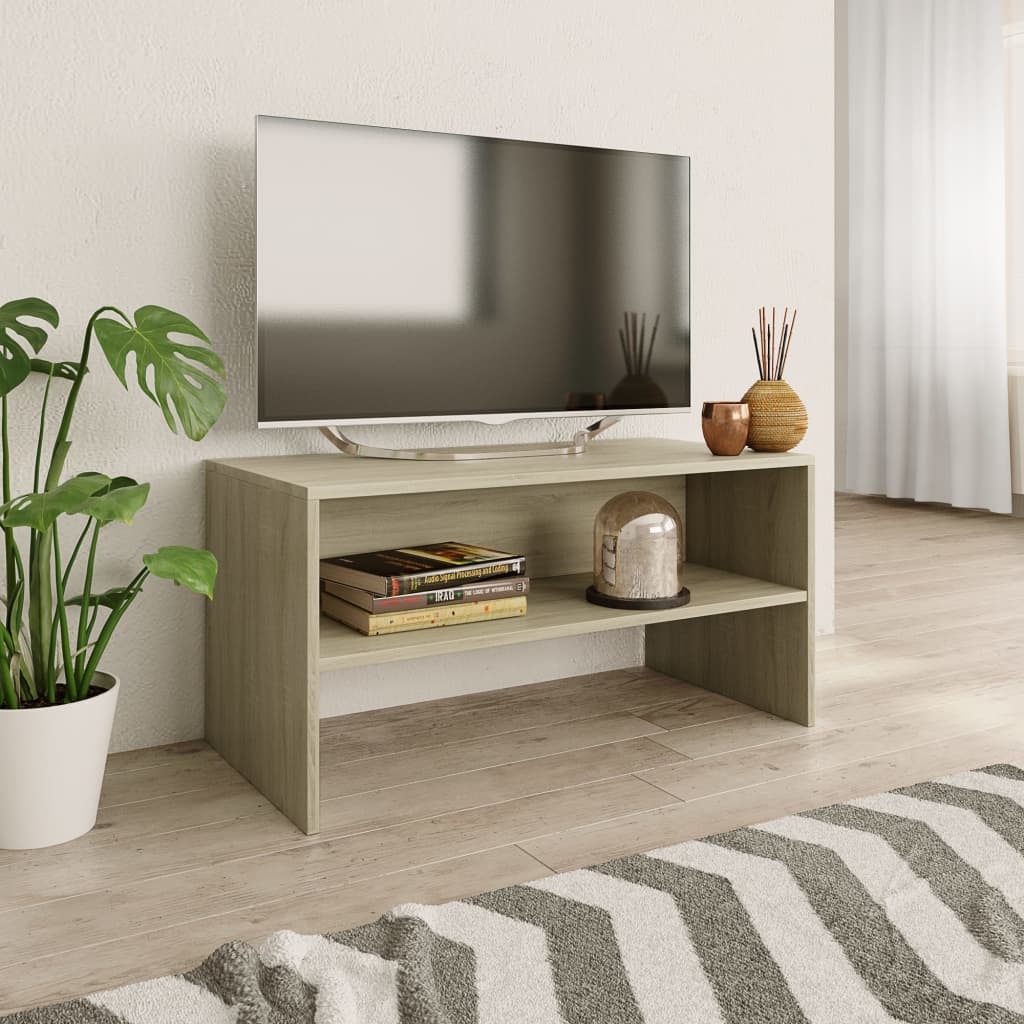 Vetonek Mueble de TV madera contrachapada roble Sonoma 80x40x40cm