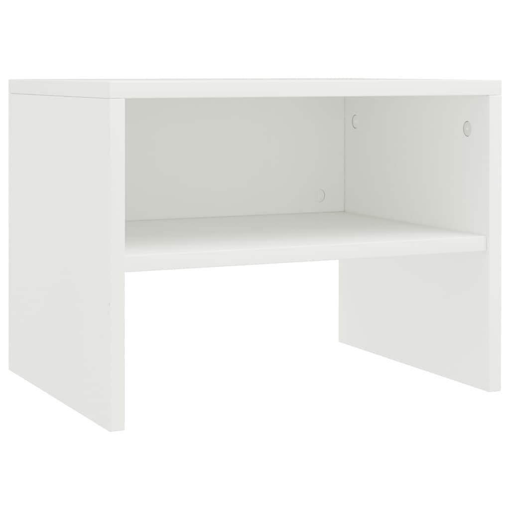 Mesitas de noche 2 uds madera blanco 40x30x30 cm - Vetonek