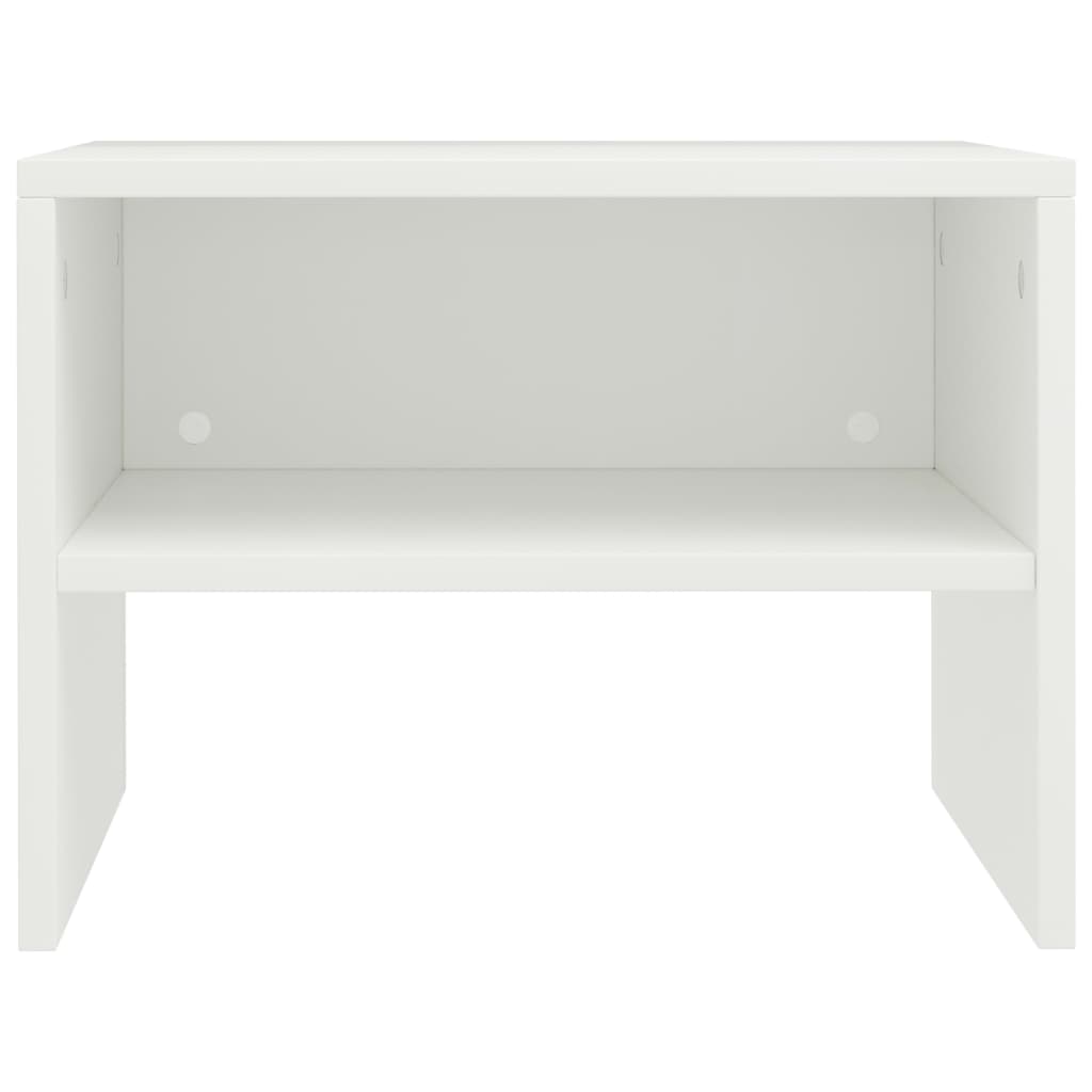 Mesitas de noche 2 uds madera blanco 40x30x30 cm - Vetonek