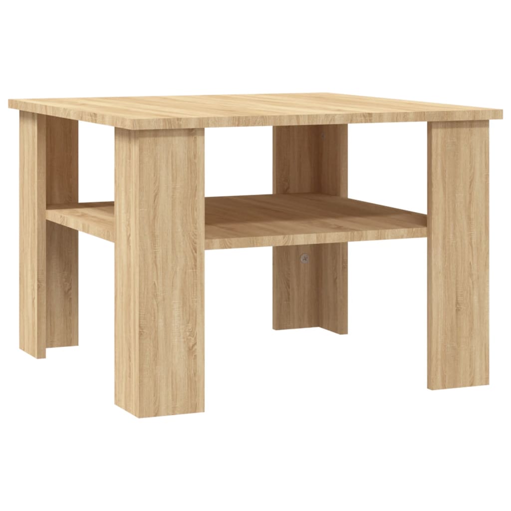 Mesa de centro madera roble Sonoma 60x60x42 cm vidaXL