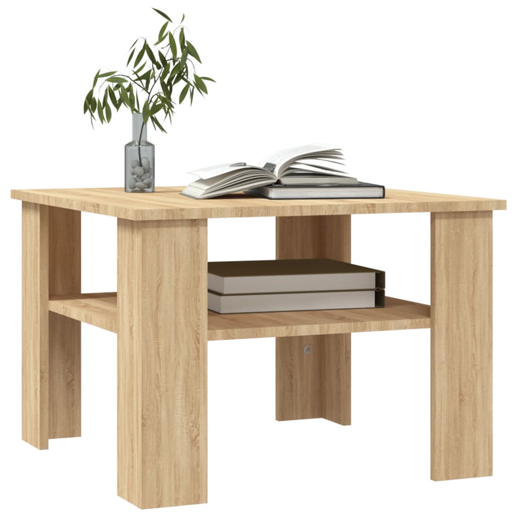 Mesa de centro madera roble Sonoma 60x60x42 cm vidaXL