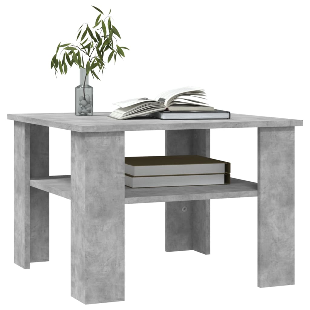 Tabella centrale in legno grigio 60x60x42 cm