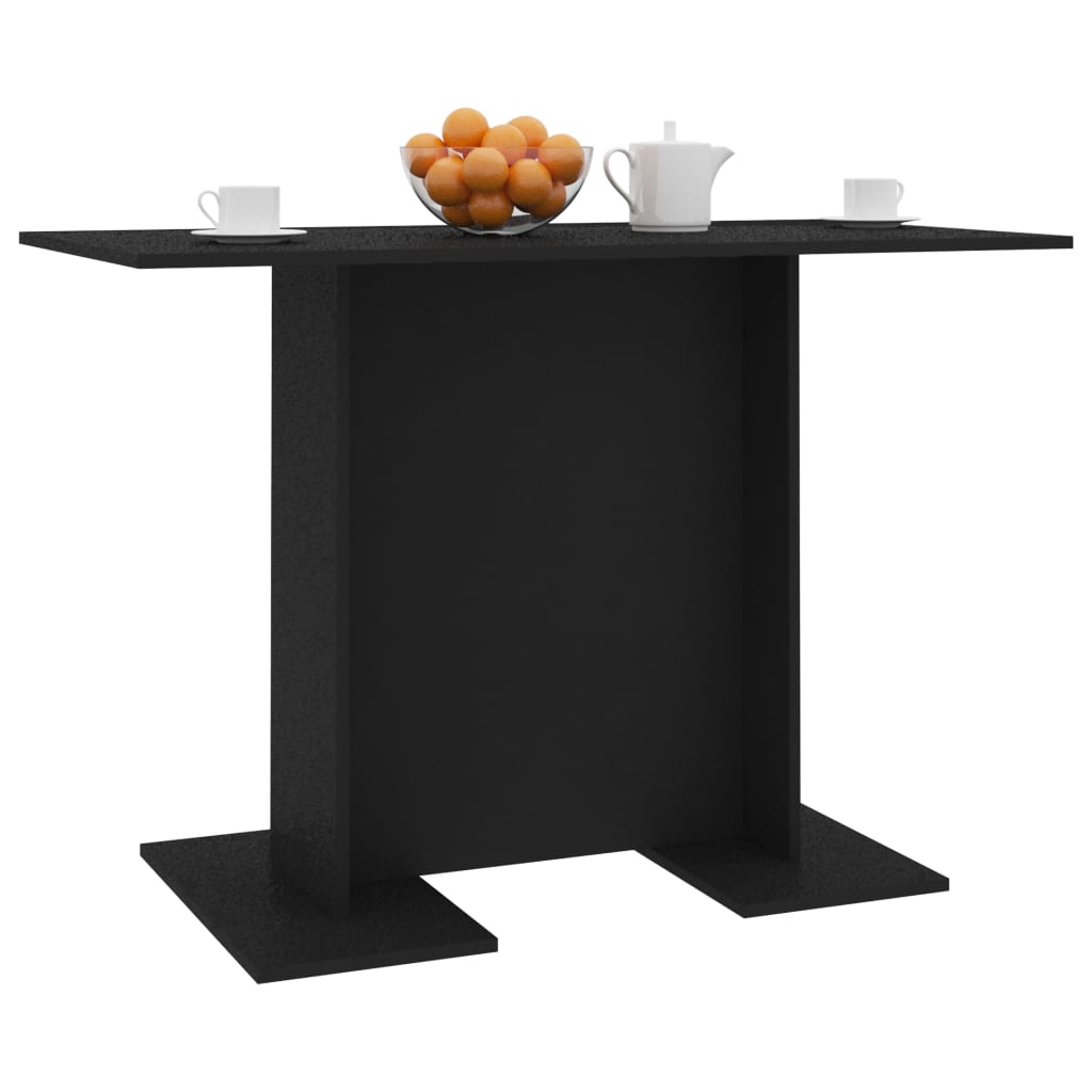 Mesa de comedor de madera negro 110x60x75 cm vidaXL