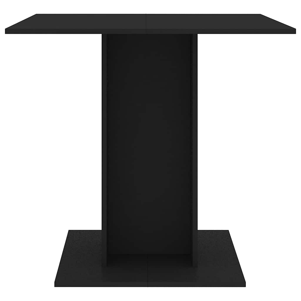 Mesa de comedor de madera negro 80x80x75 cm