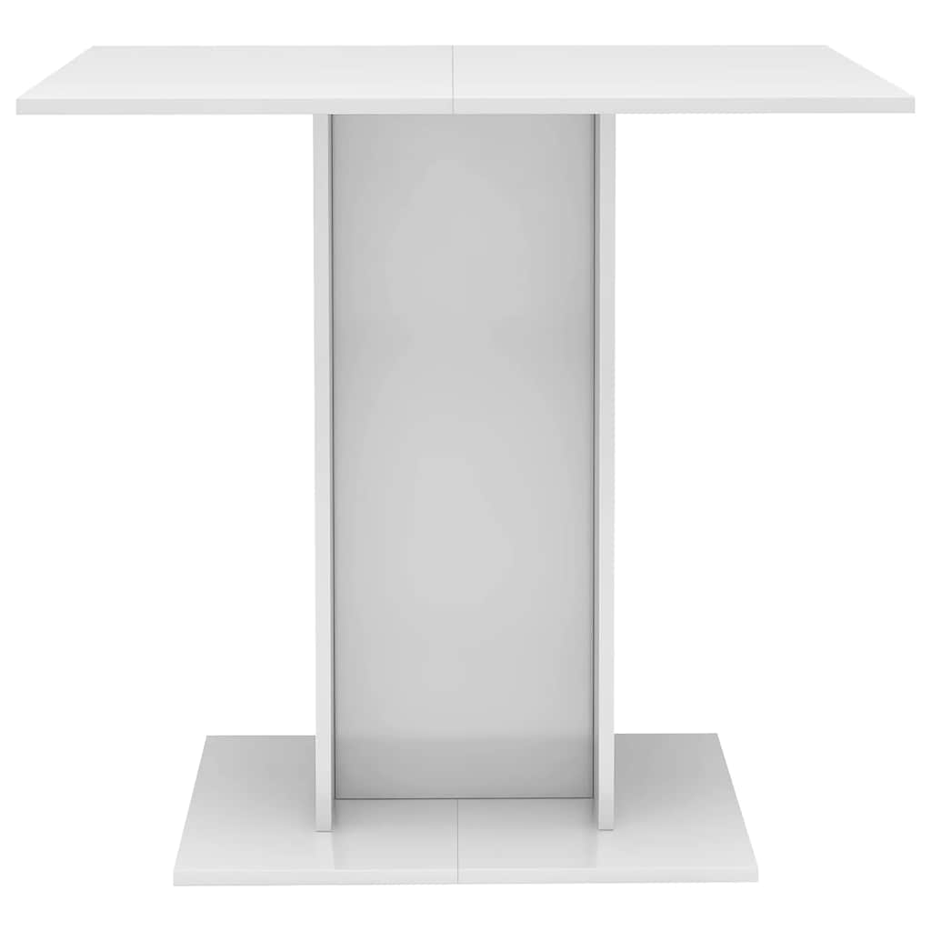 Mesa de comedor madera blanco brillo 80x80x75 cm