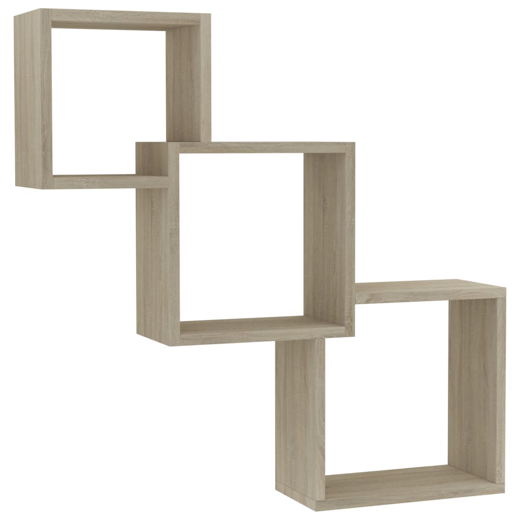 Estante de pared de cubo color roble 68x15x68cm vidaXL