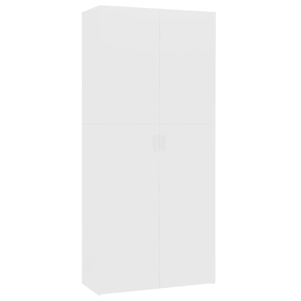 Mueble zapatero de madera blanco 80x35,5x180 cm - Vetonek