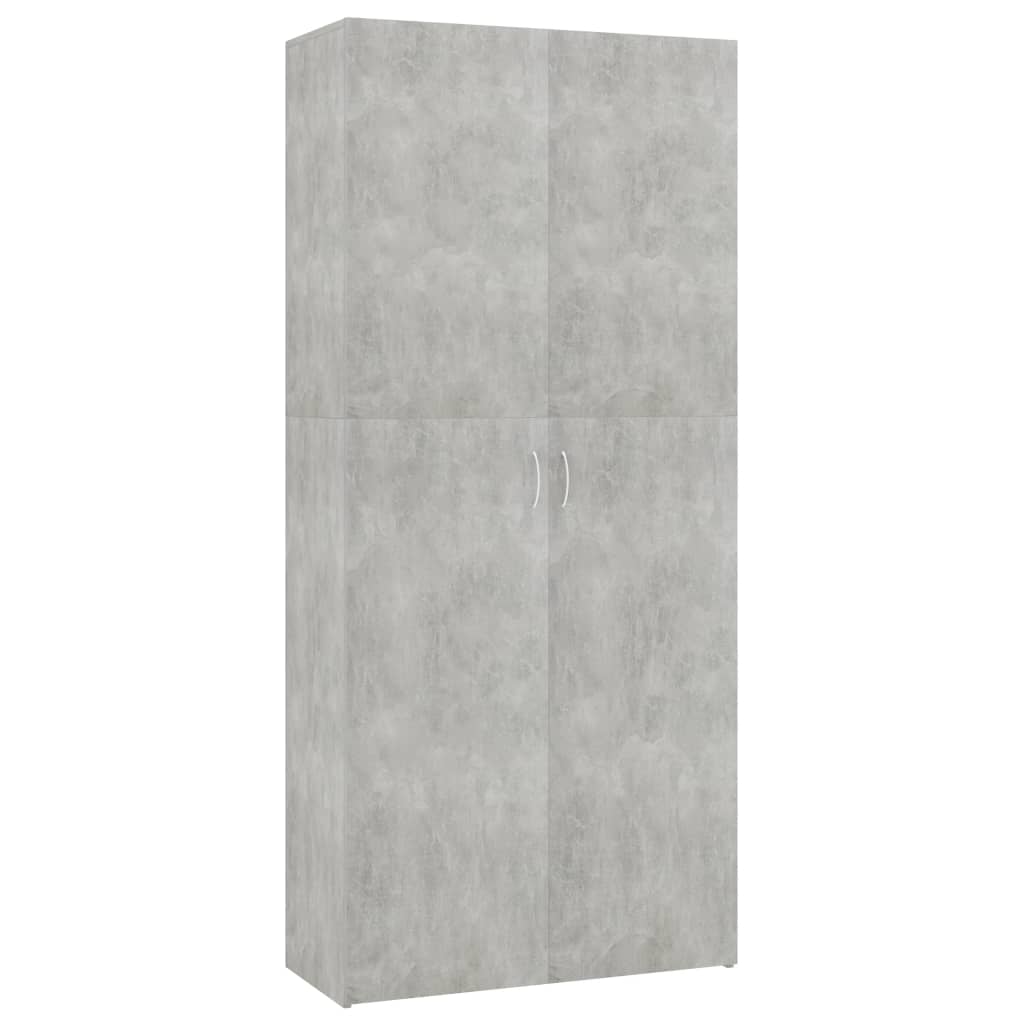 Mueble zapatero madera gris 80x35,5x180 cm - Vetonek