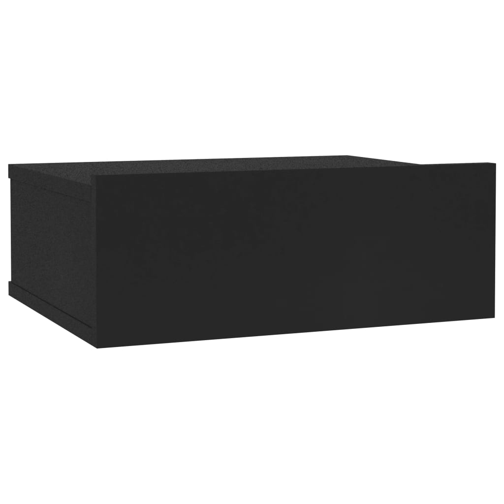 Mesita de noche flotante madera negro 40x30x15cm vidaXL