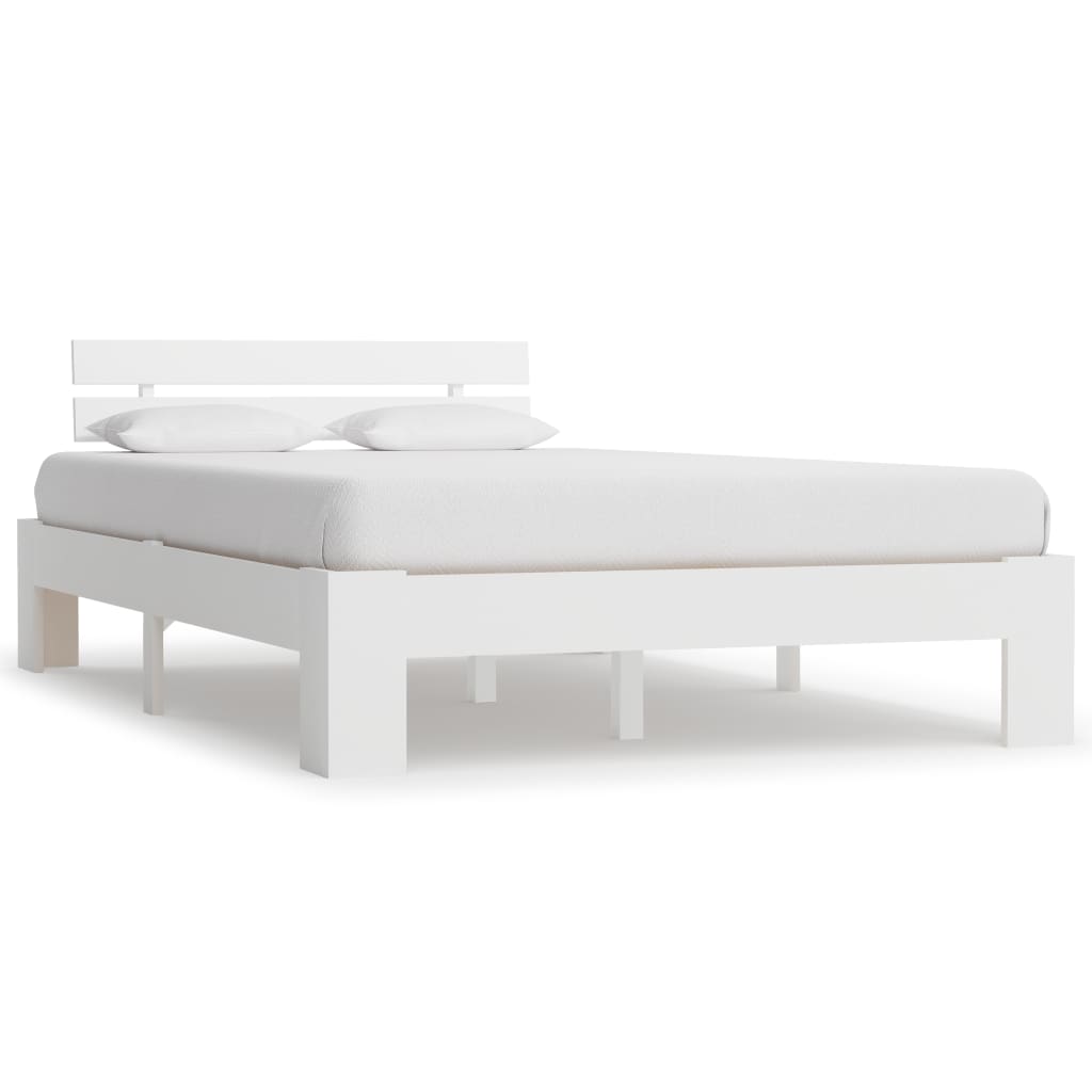 Vetonek Estructura de cama sin colchón madera de pino blanca 140x200 cm