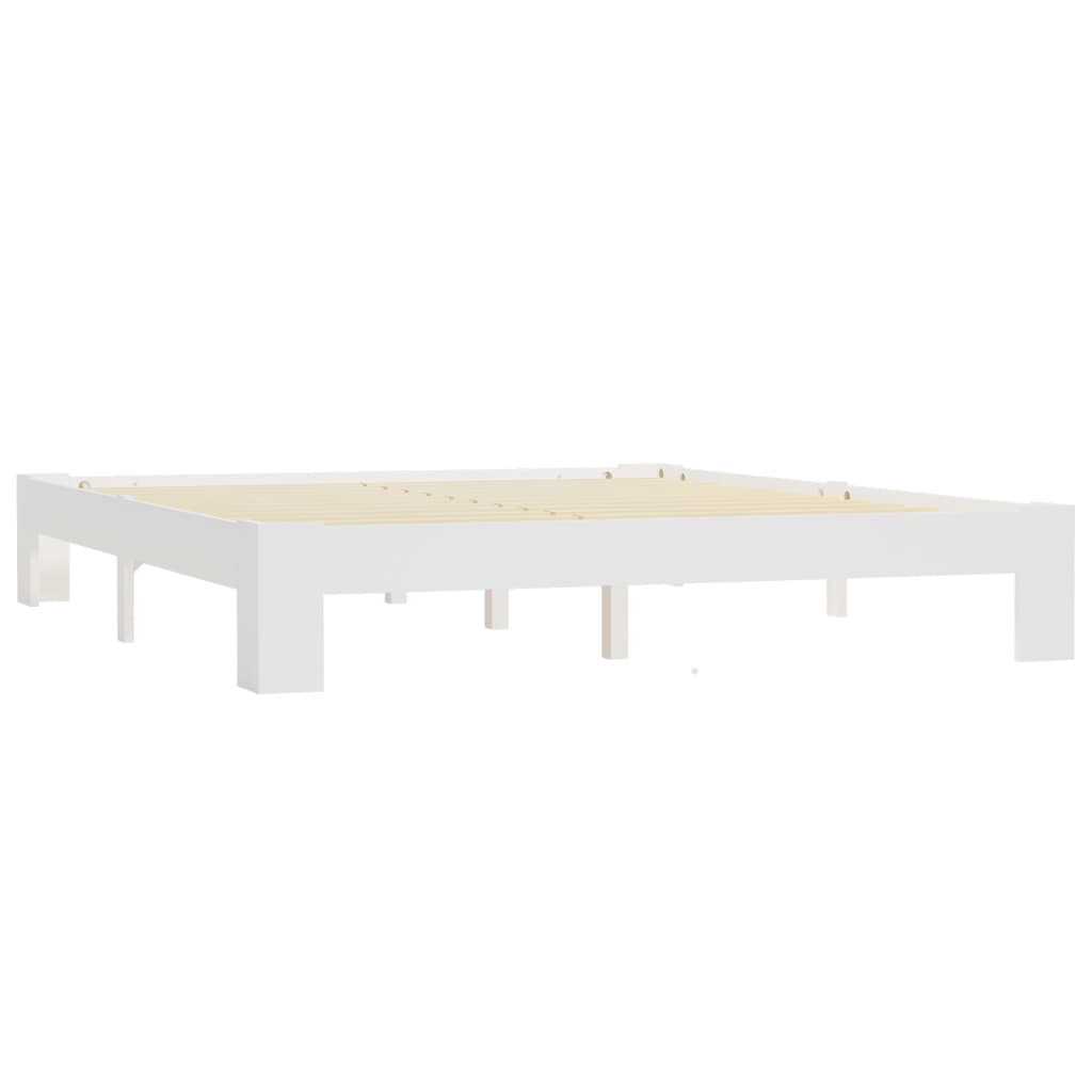 Estructura de cama sin colchón madera de pino marrón 160x200 cm vidaXL