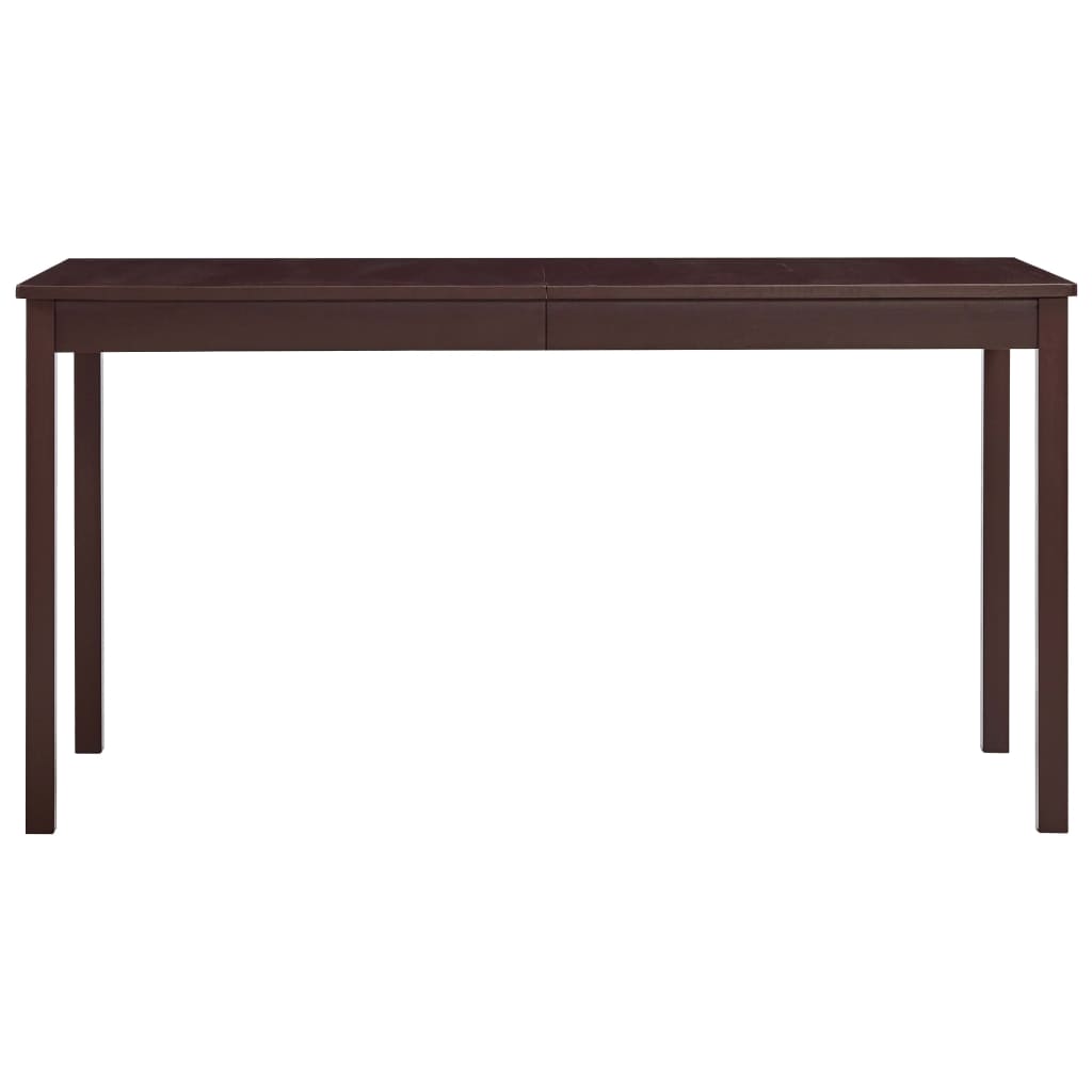 Mesa de comedor de madera de pino marrón oscuro 140x70x73 cm vidaXL