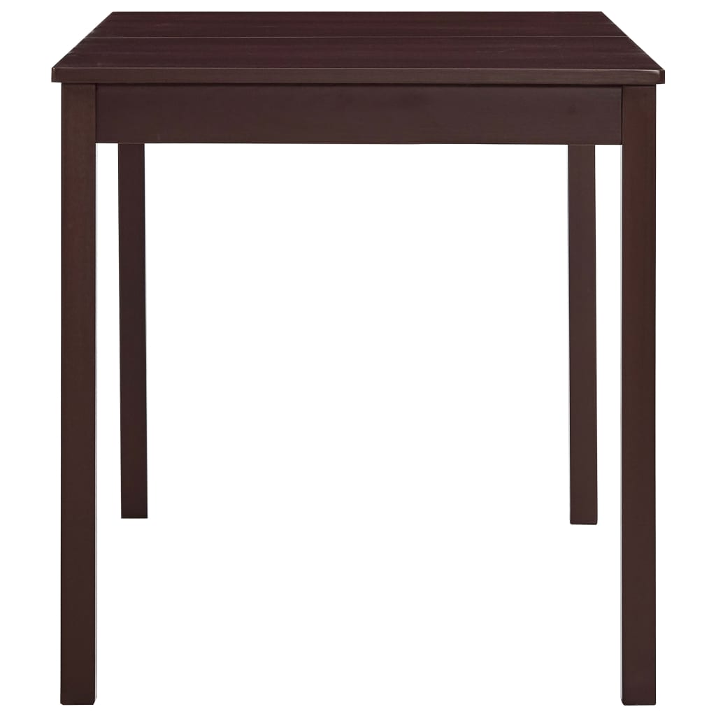 Mesa de comedor de madera de pino marrón oscuro 140x70x73 cm vidaXL