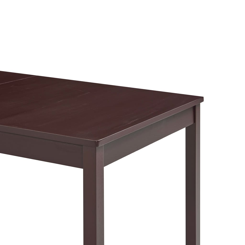 Mesa de comedor de madera de pino marrón oscuro 140x70x73 cm vidaXL