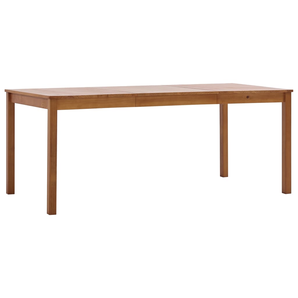 Vetonek Mesa de comedor de madera de pino marrón miel 180x90x73 cm