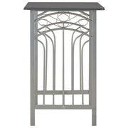 Set mesa y sillas altas de cocina 3 pzas madera acero antracita v8399 - Vetonek